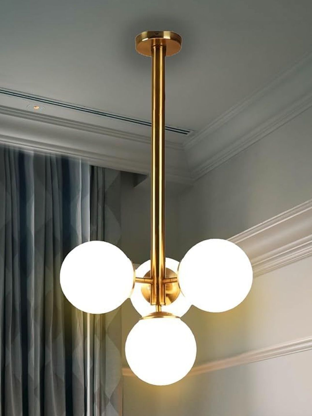 SWIATLO Gold-Toned & Gold-Toned Contemporary Ceiling Lamp-picture-26