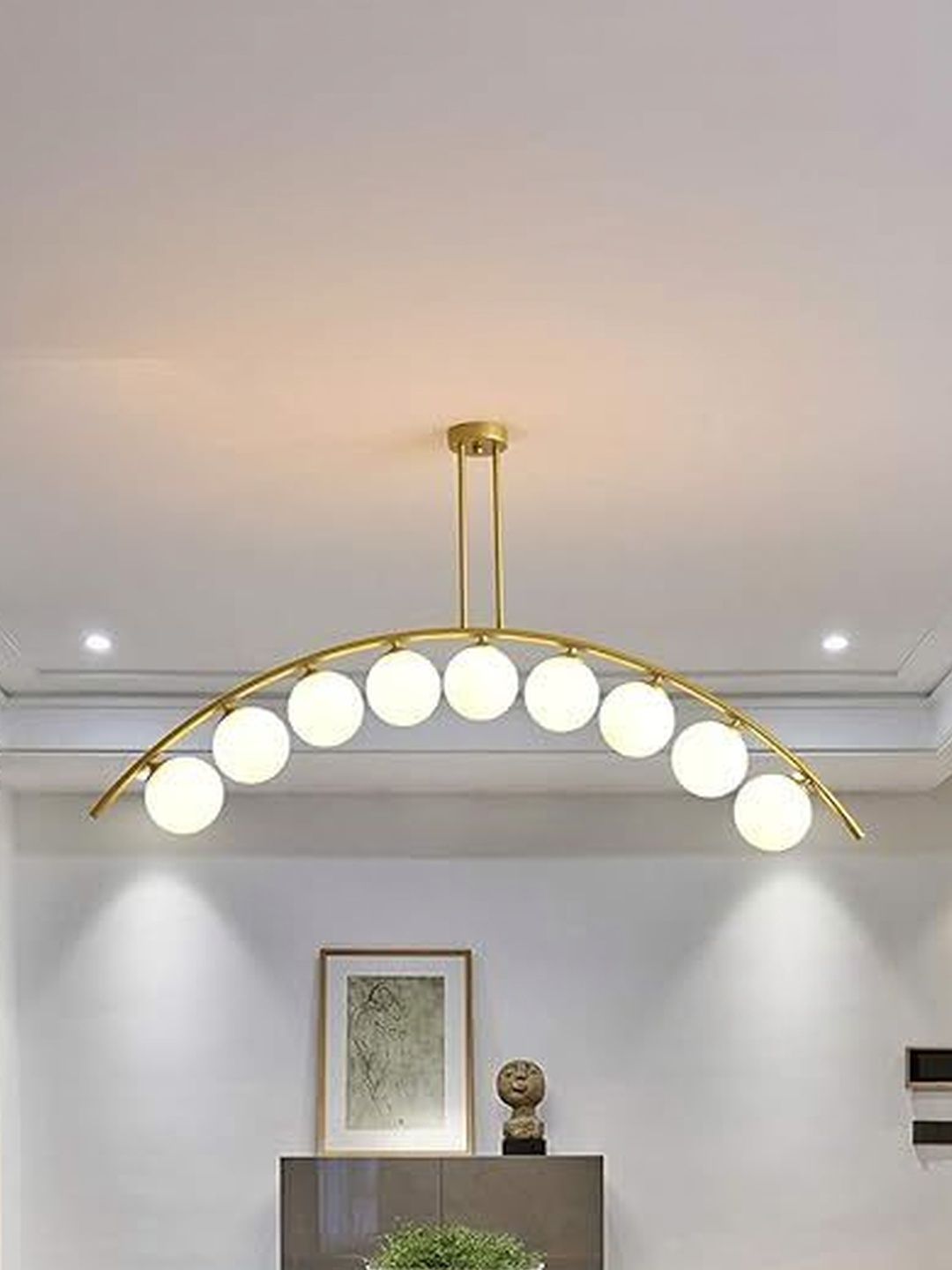 SWIATLO Gold-Toned & Gold-Toned Contemporary Ceiling Lamp-image-41