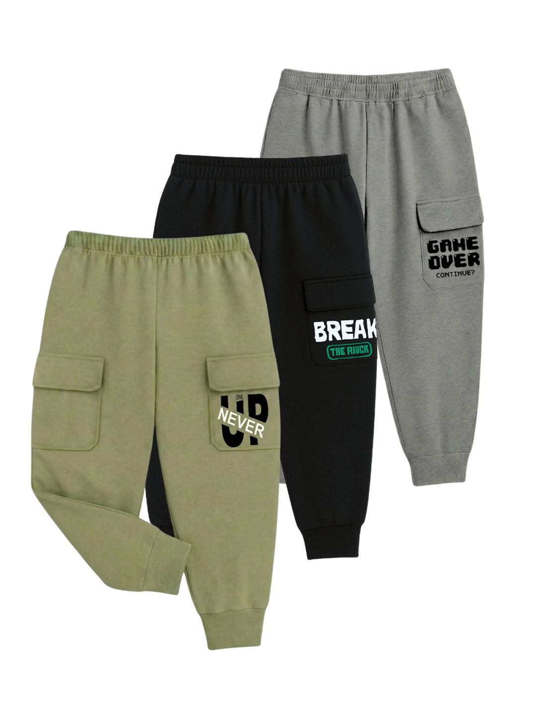 ATLANS ATLANS Boys Pack of 3 Mid Rise Jogger