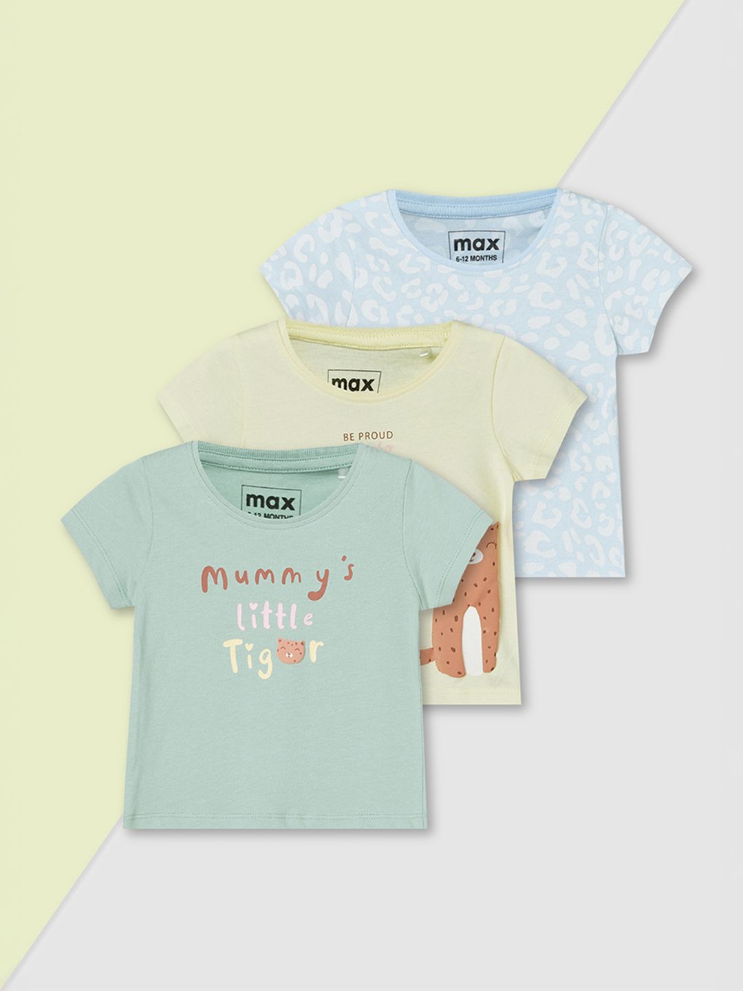 max Girls Pack of 3 Printed Cotton T-shirts-picture-36
