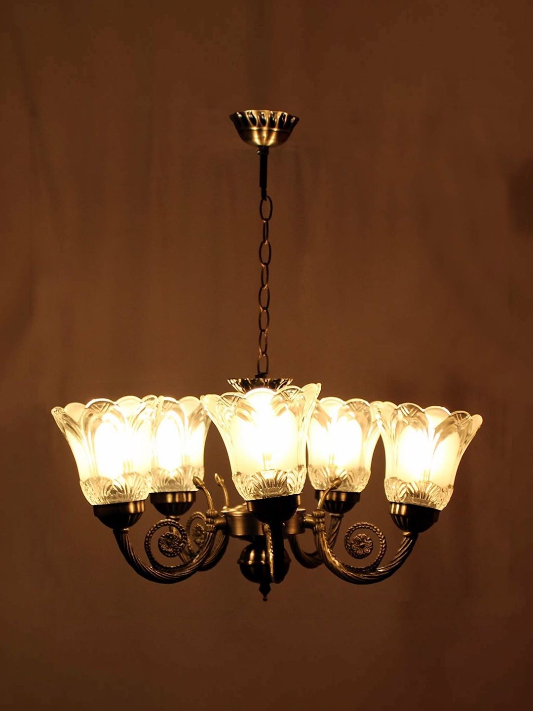 SWIATLO Black & Copper-Toned Traditional Ceiling Lamp-picture-48
