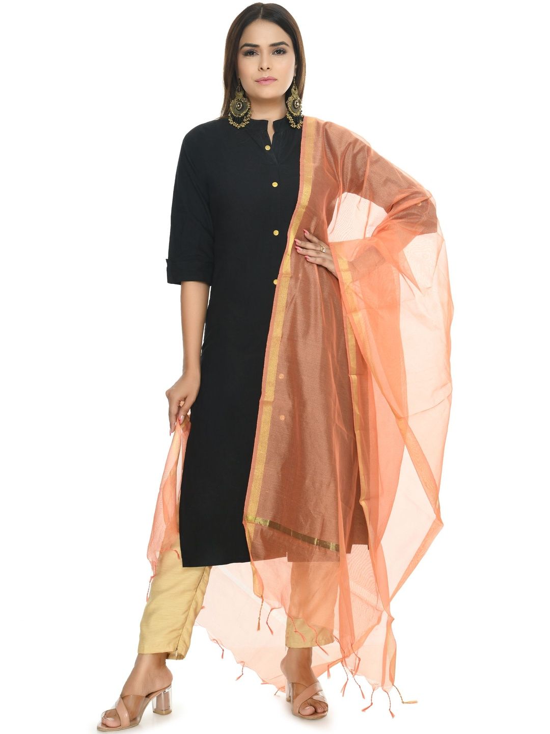 MOEZA Woven Design Art Silk Dupatta with Zari-picture-32
