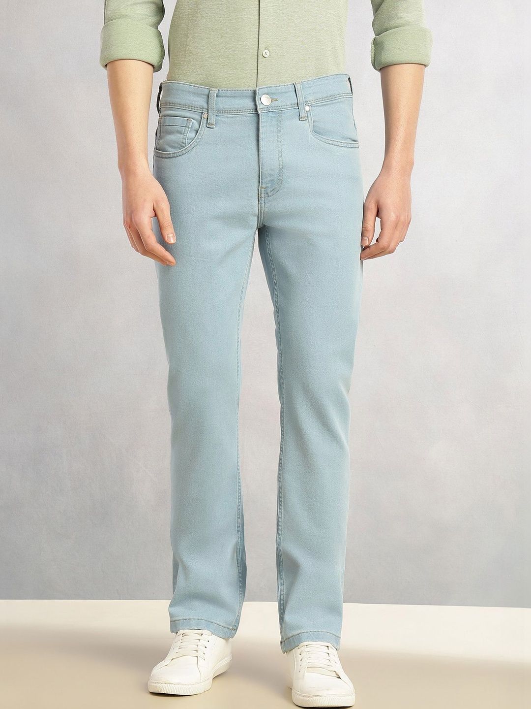 Thomas Scott Men Smart Straight Fit Mid-Rise Stretchable Jeans-picture-39