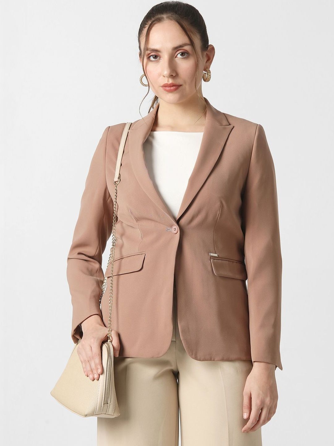Van Heusen Woman Notched Lapel Collared Single Breasted Blazer-picture-14