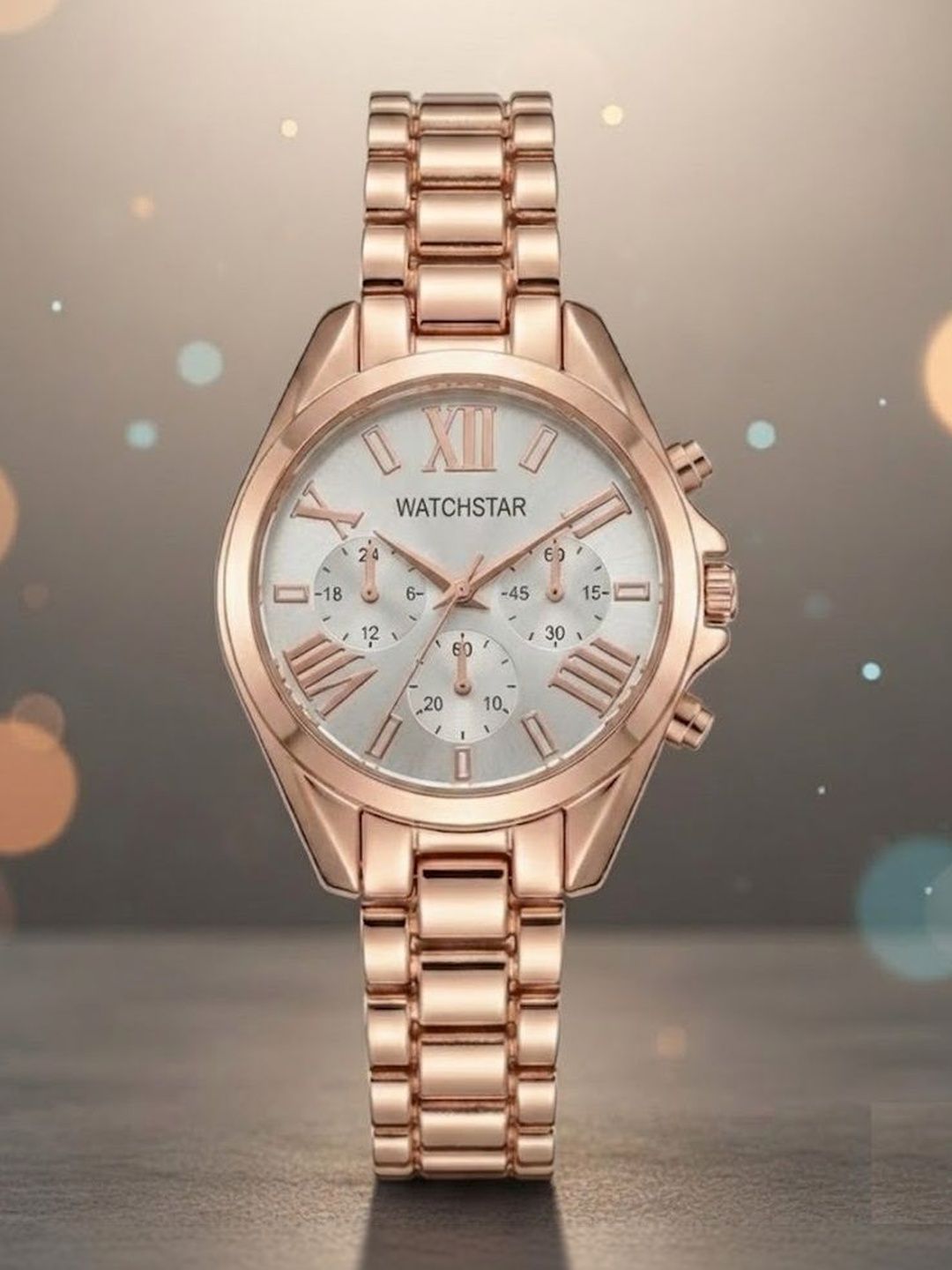 WATCHSTAR Women Dial & Bracelet Style Straps Analogue Chronograph Watch Dream SilverW-image-3