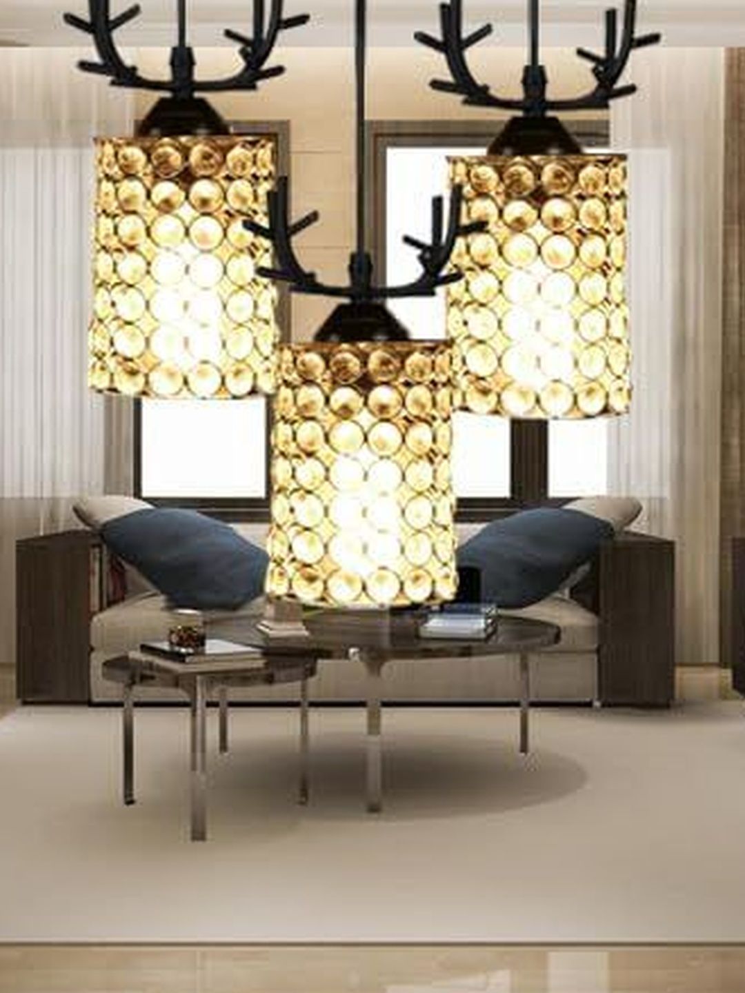 SWIATLO Black & Black Textured Contemporary Ceiling Lamp-picture-25