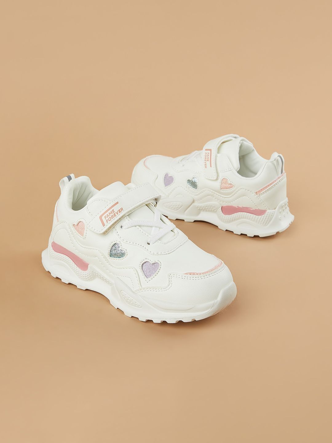 Fame Forever by Lifestyle Girls Colourblocked PU Sneakers-image-17