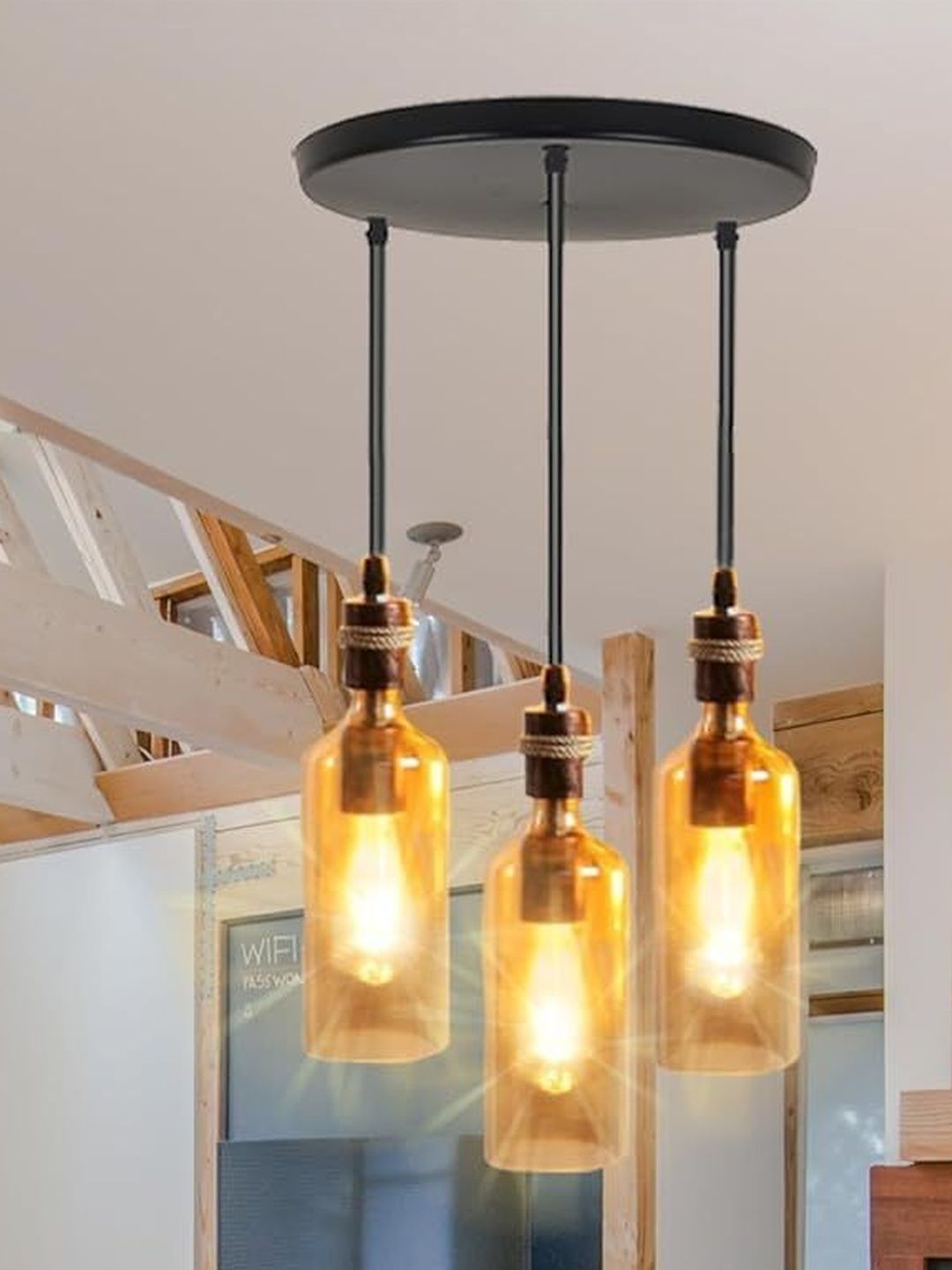 SWIATLO Multicoloured & Black Glass Ceiling Lamp-picture-34