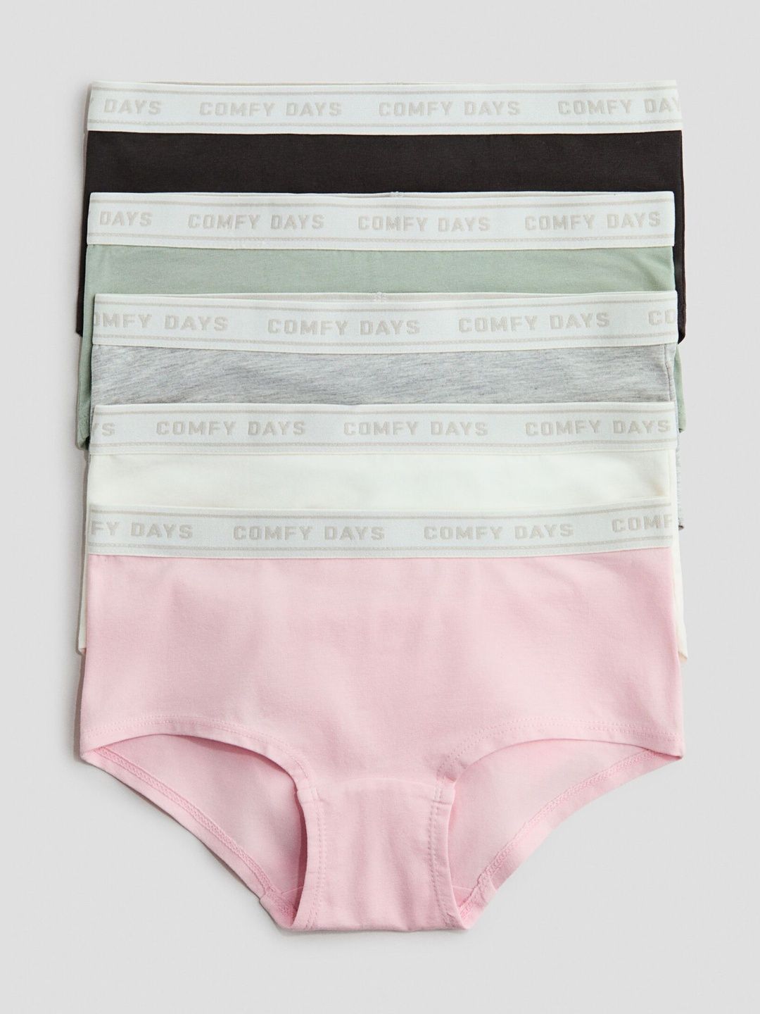 H&M 5-Pack Text-motif Hipster Brefs