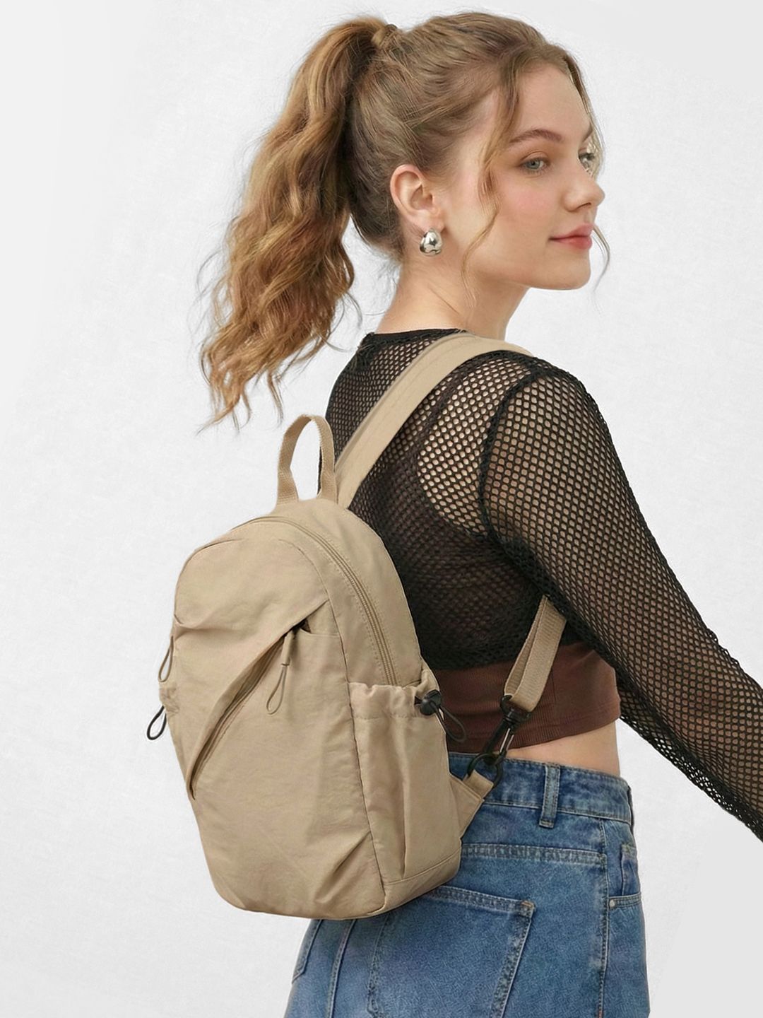 glitchez Women Yoke-Style Solid Backpack-picture-17
