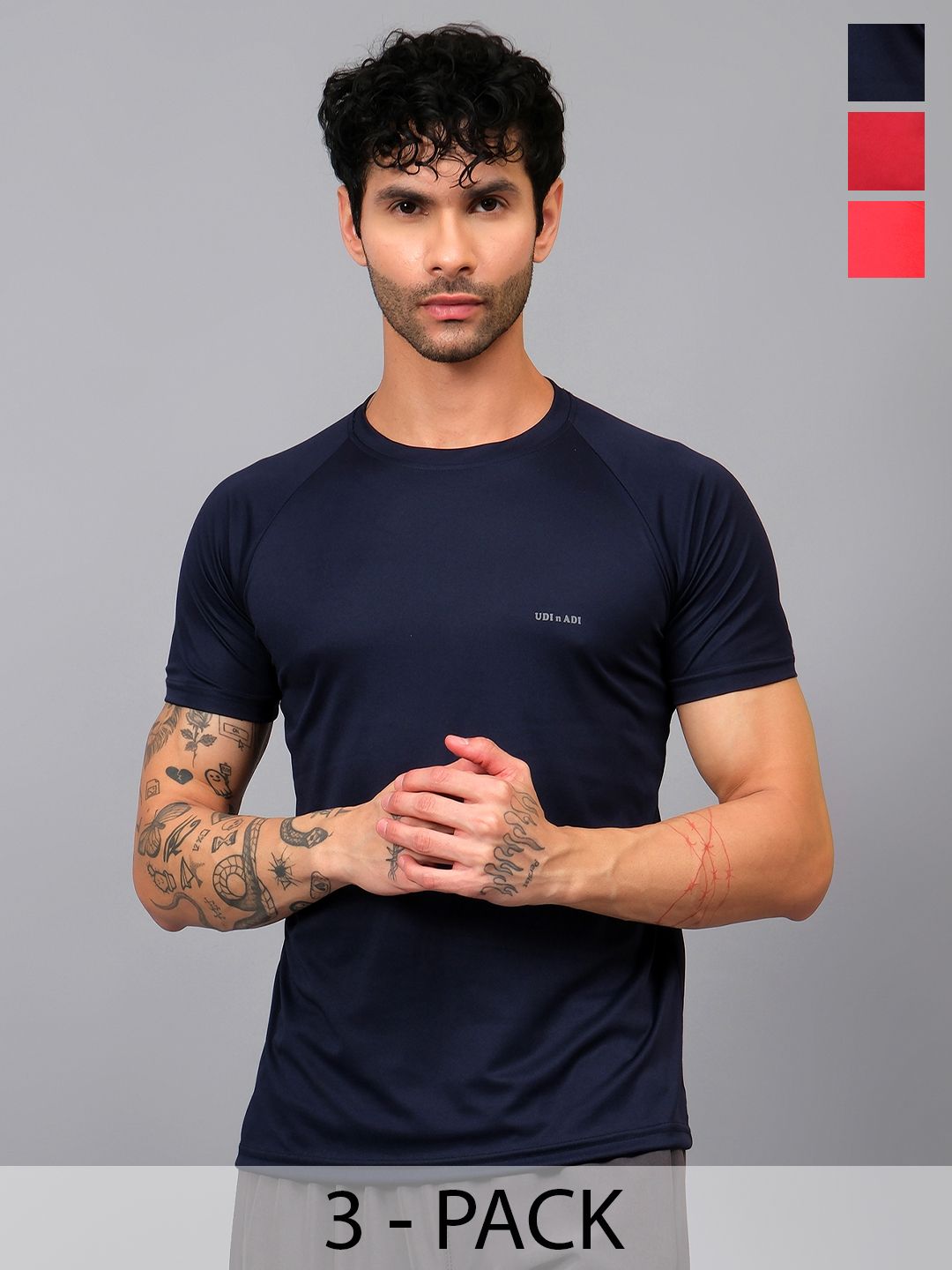 UDI n ADI UDI n ADI Men Brand Logo 3 T-shirt