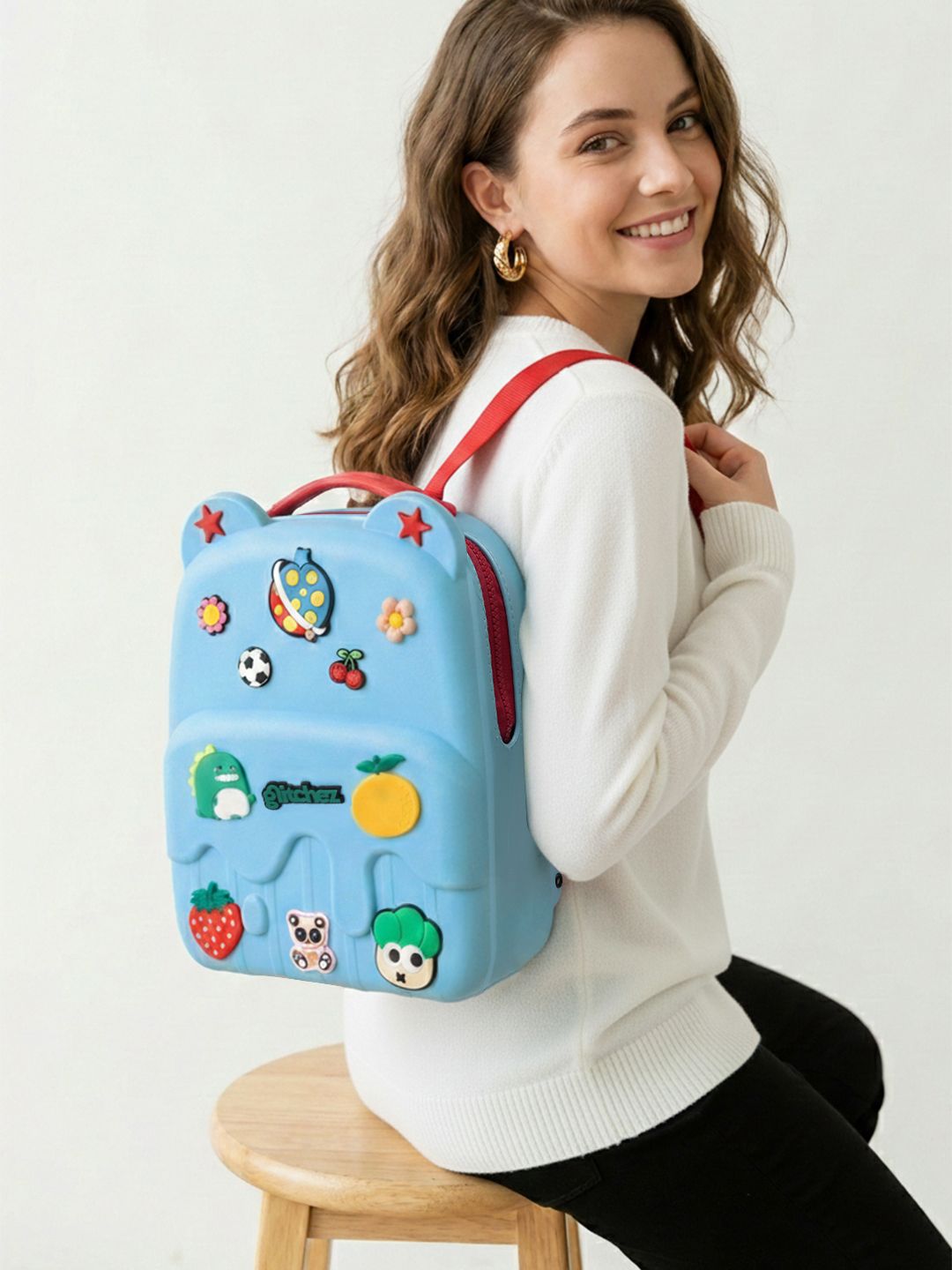 glitchez Women Backpack with Quirky Applique-picture-26