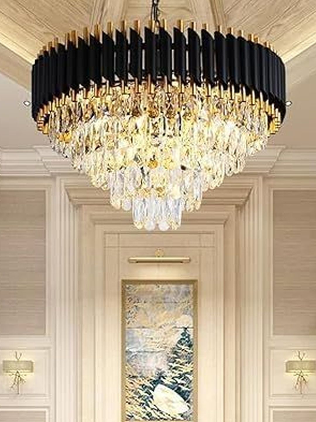 SWIATLO Black & Black Textured Contemporary Ceiling Lamp-picture-37