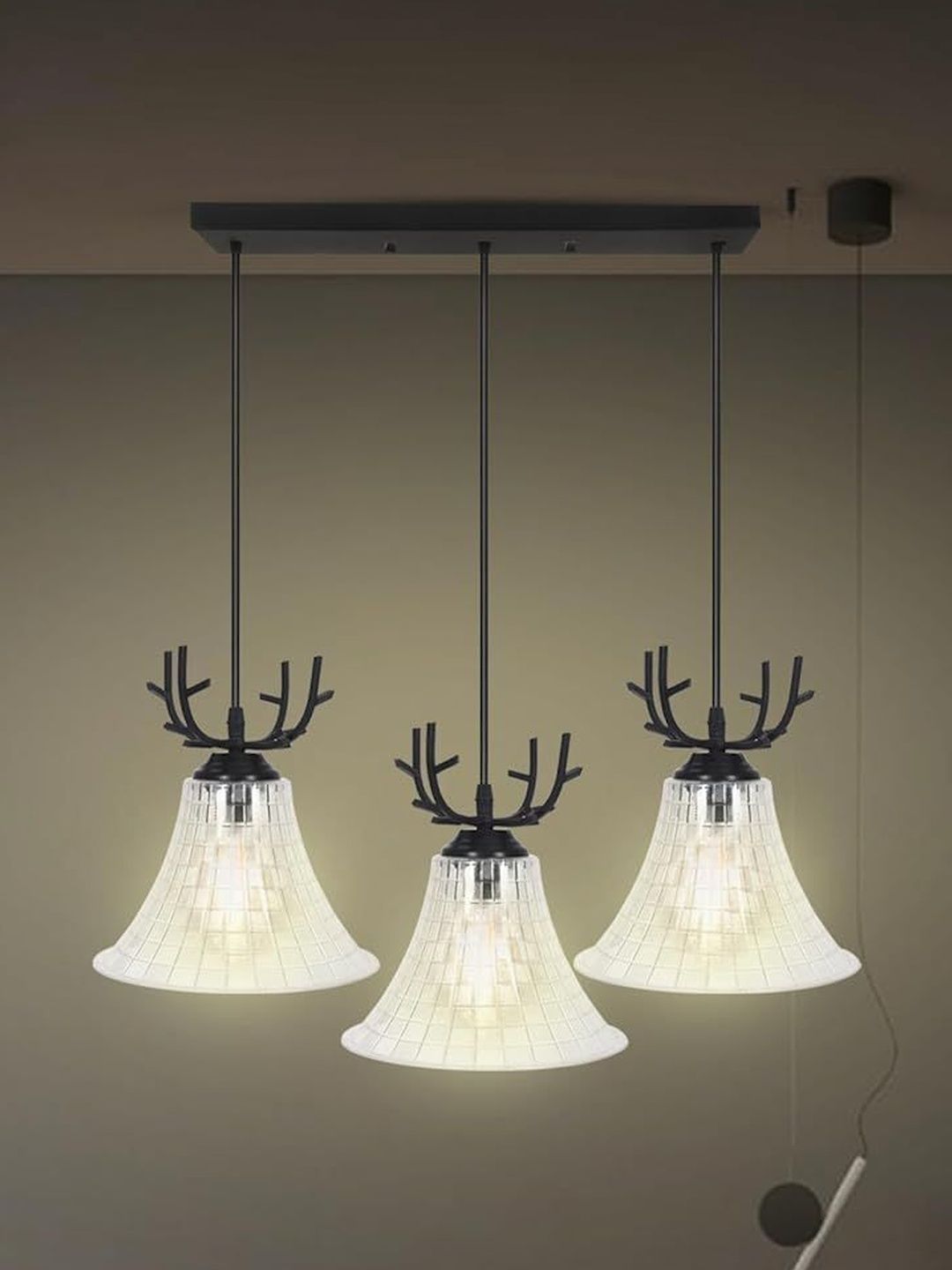 SWIATLO Transparent & Black Textured Ceiling Lamp-picture-22