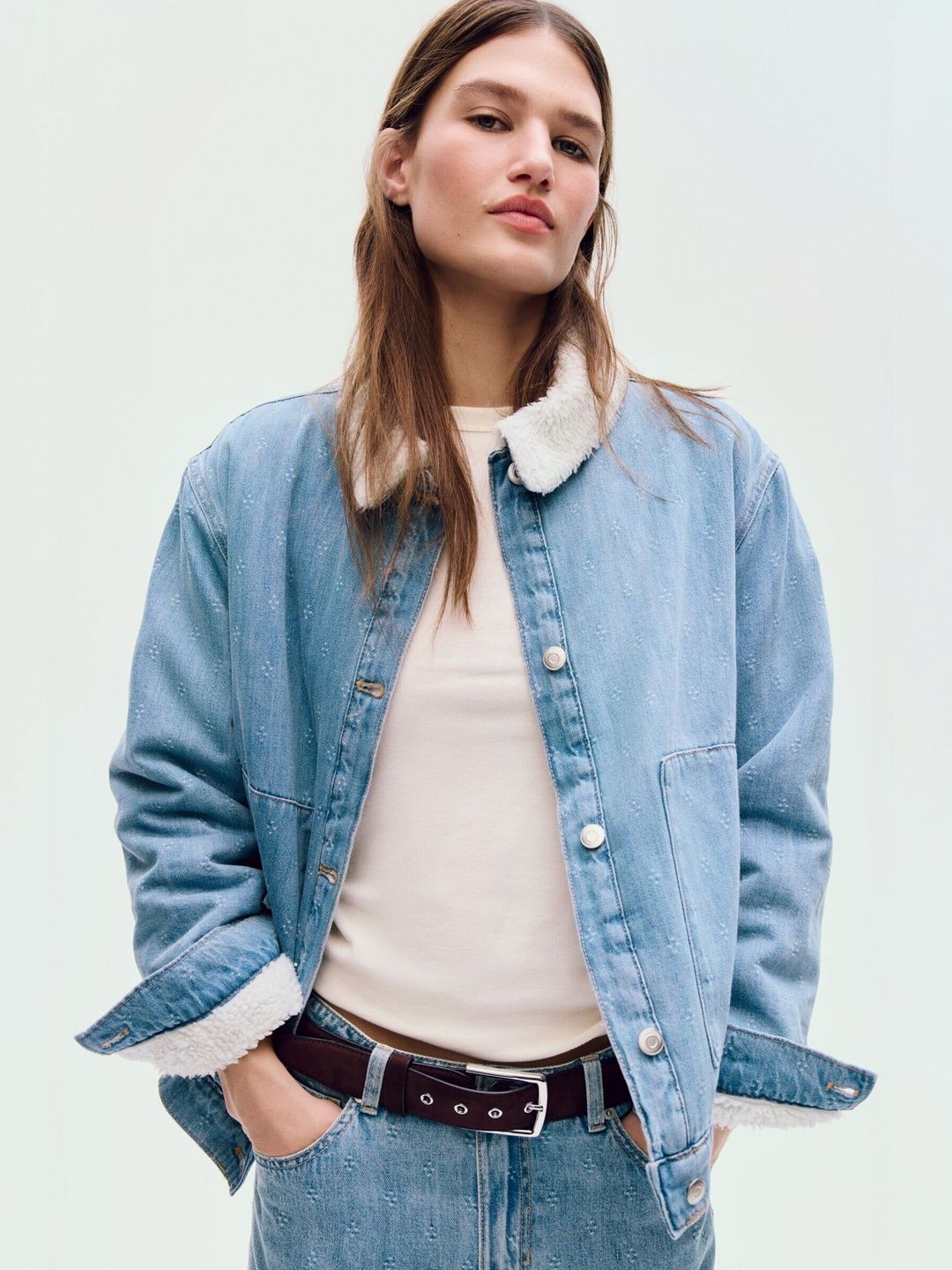 H&M Collared Denim Jacket-image-17