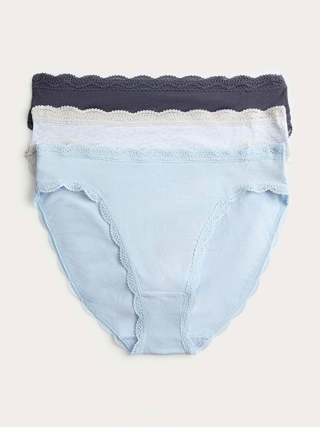 Marks & Spencer Pack Of 3 High-Rise Basic Briefs-picture-26