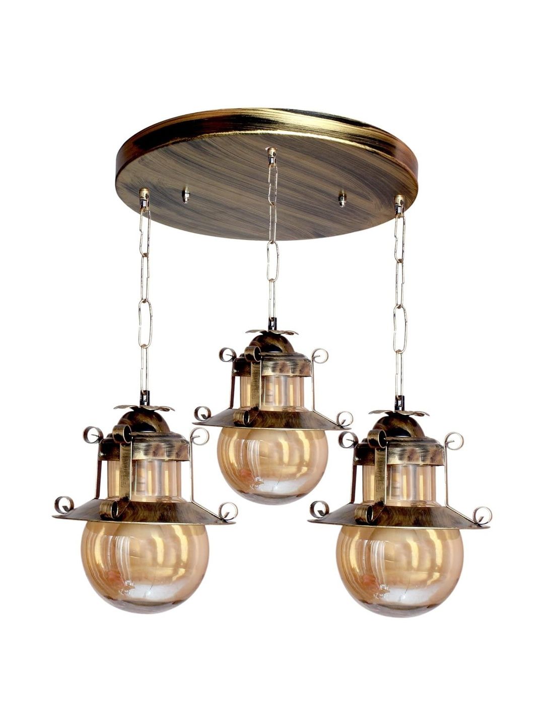 SWIATLO Gold-Toned & Bronze-Toned Textured Ceiling Lamp-picture-46