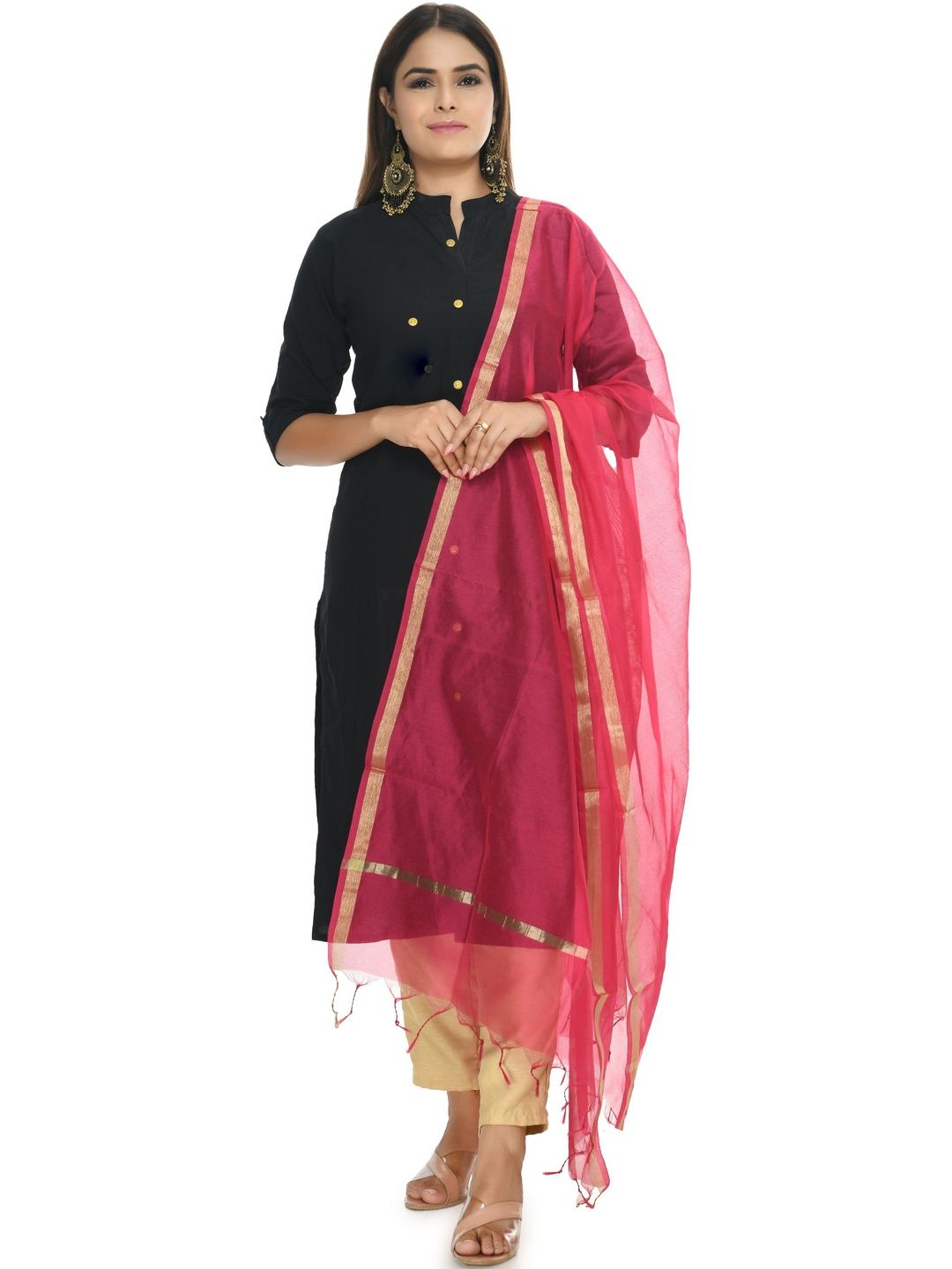 MOEZA Woven Design Art Silk Dupatta with Zari-picture-35