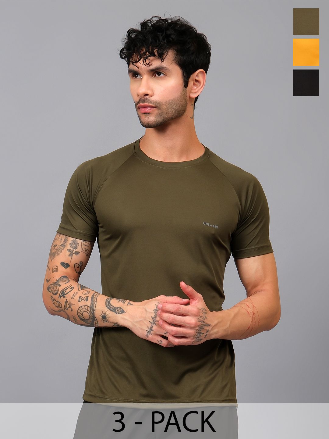 UDI n ADI UDI n ADI Men Brand Logo 3 T-shirt