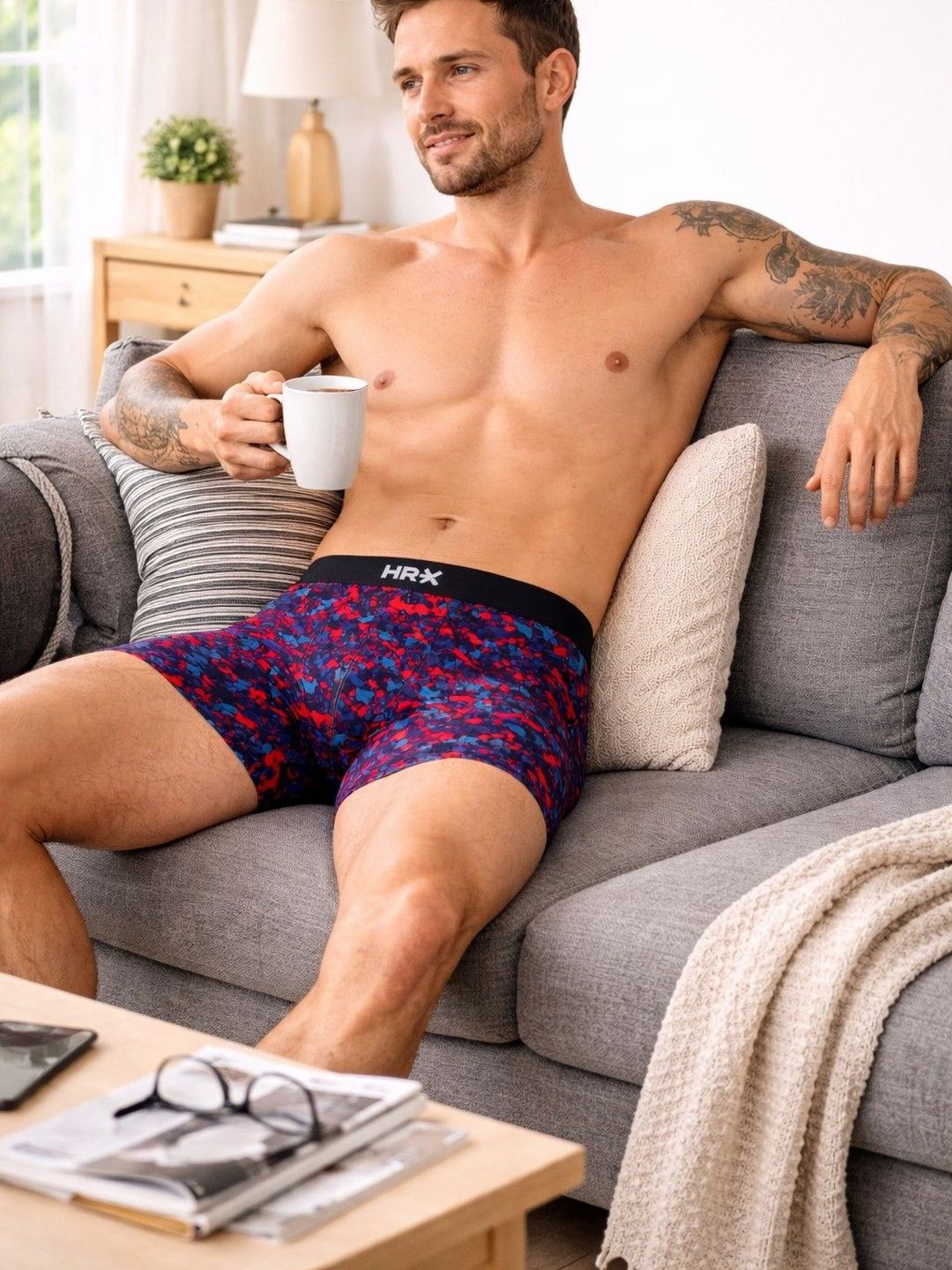 HRX by Hrithik Roshan Pack of 3 Cotton Printed Trunks-picture-27