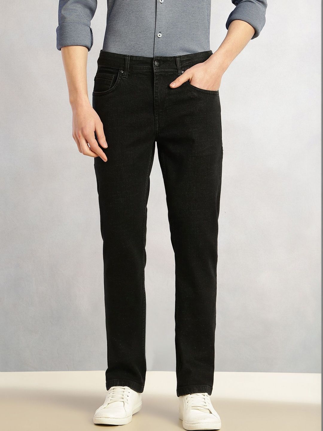 Thomas Scott Men Smart Straight Fit Mid-Rise Stretchable Jeans-picture-28