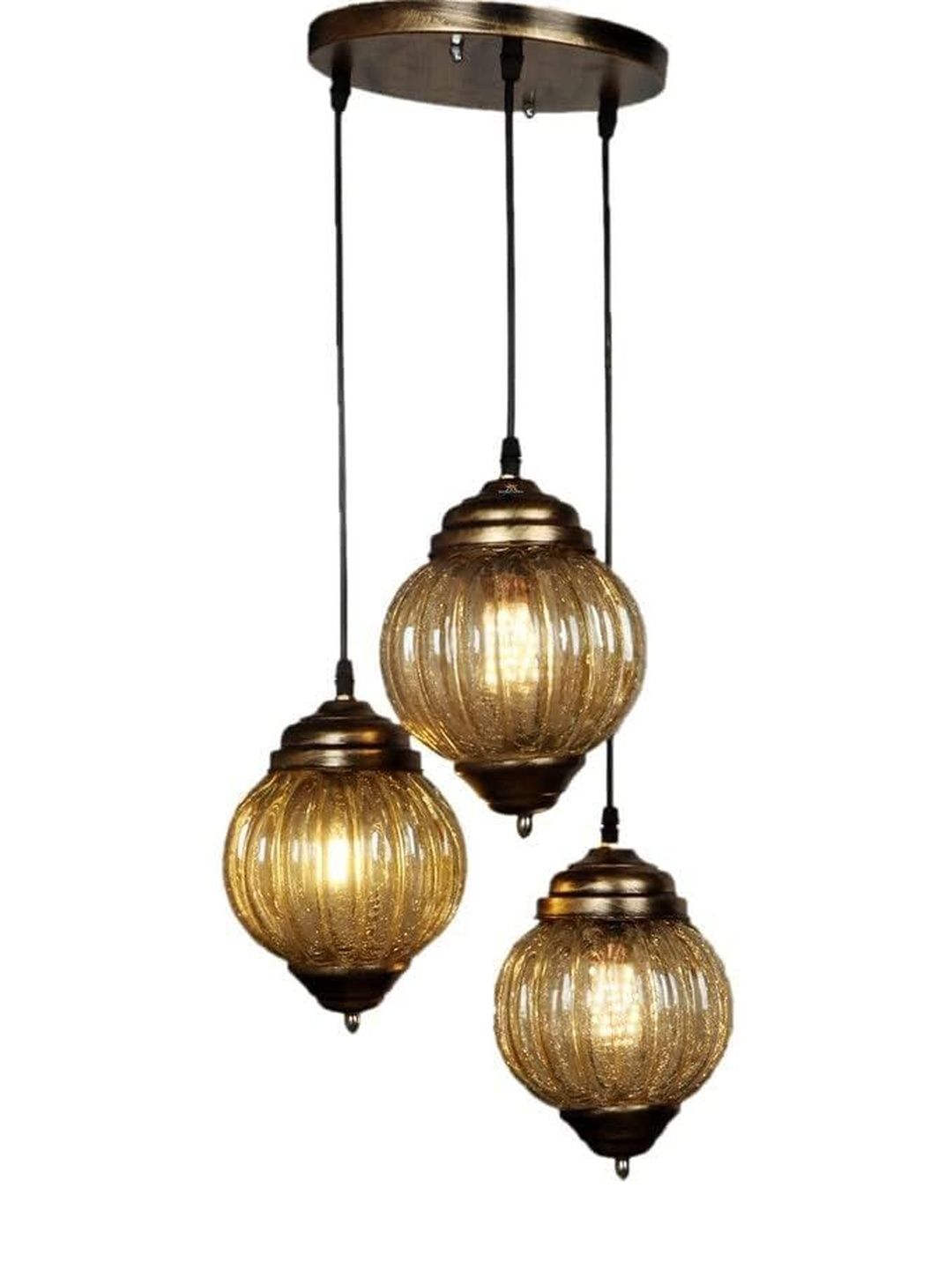 SWIATLO Gold-Toned & Bronze-Toned Textured Ceiling Lamp-picture-11