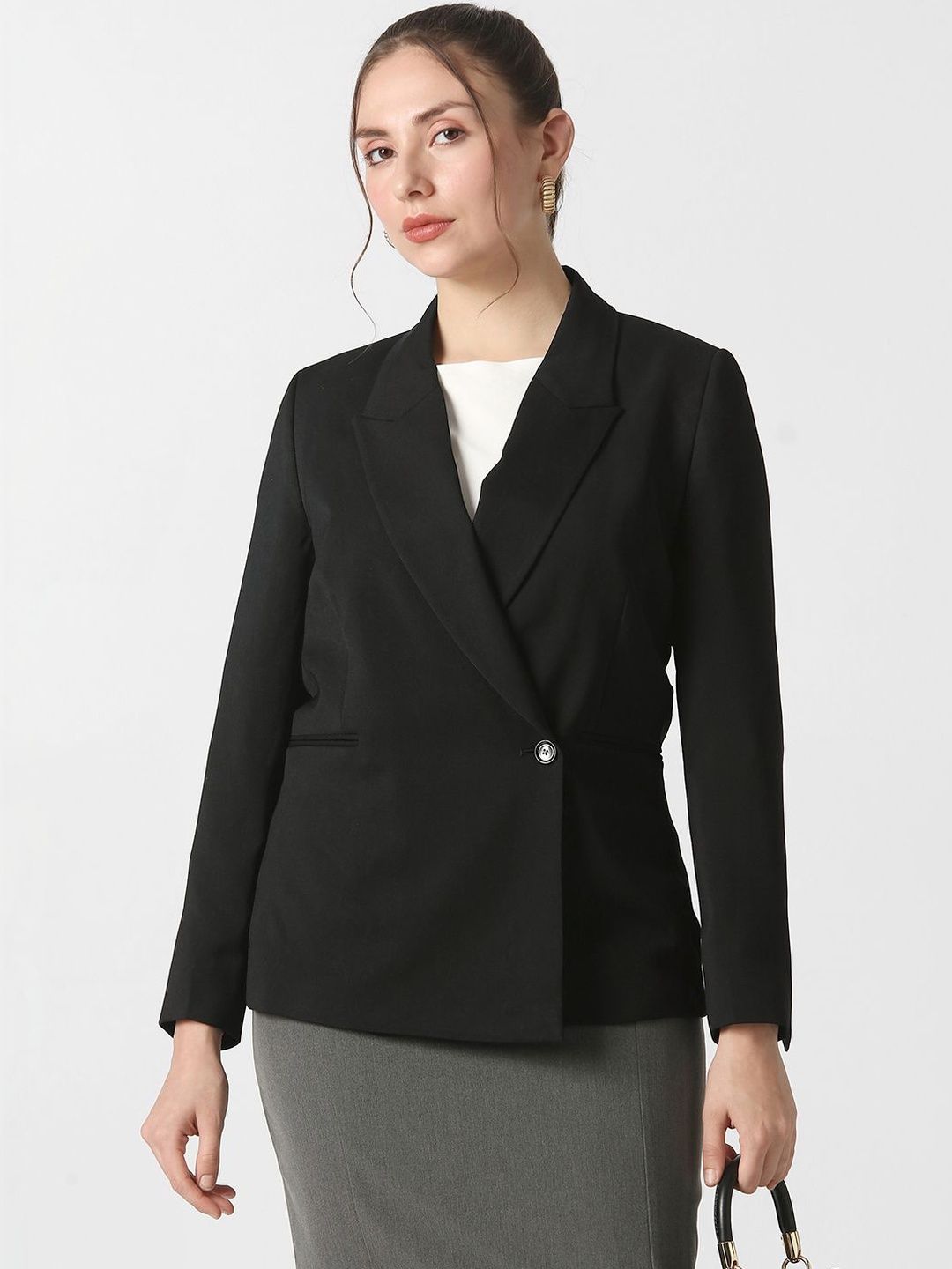 Van Heusen Woman Notched Lapel Collared Single Breasted Blazer-image-36