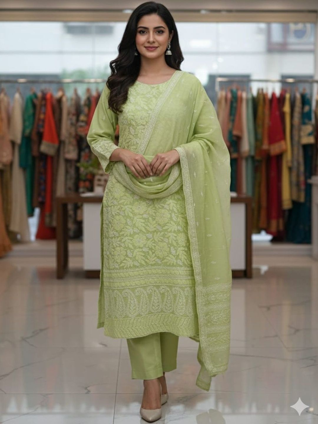 Silakaari Embroidered Pure Cotton Unstitched Dress Material-picture-26