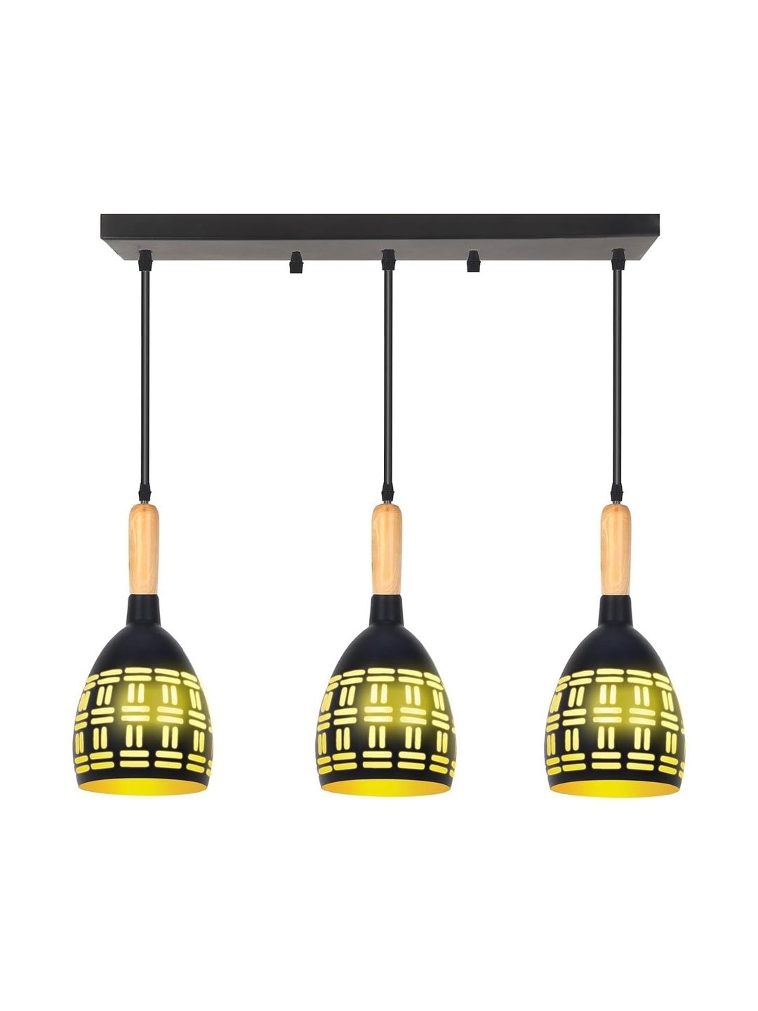 SWIATLO Black & Black Textured Aluminium Ceiling Lamp-image-23