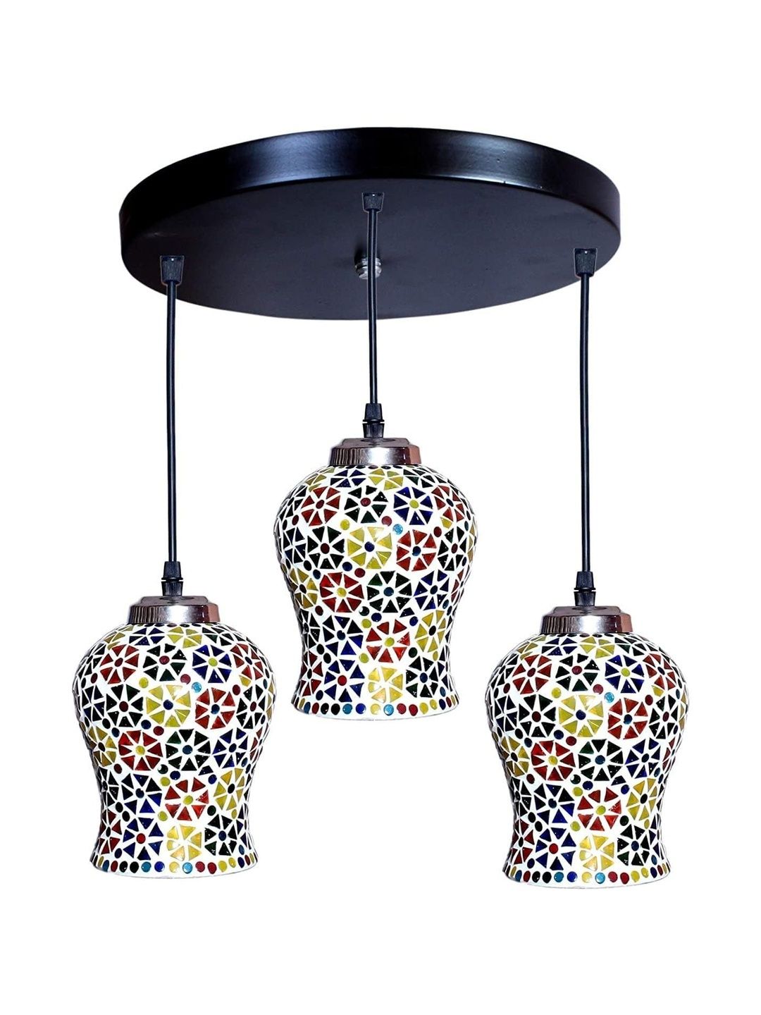 SWIATLO Multicoloured & Multicoloured Textured Glass Quirky Ceiling Lamp-picture-27