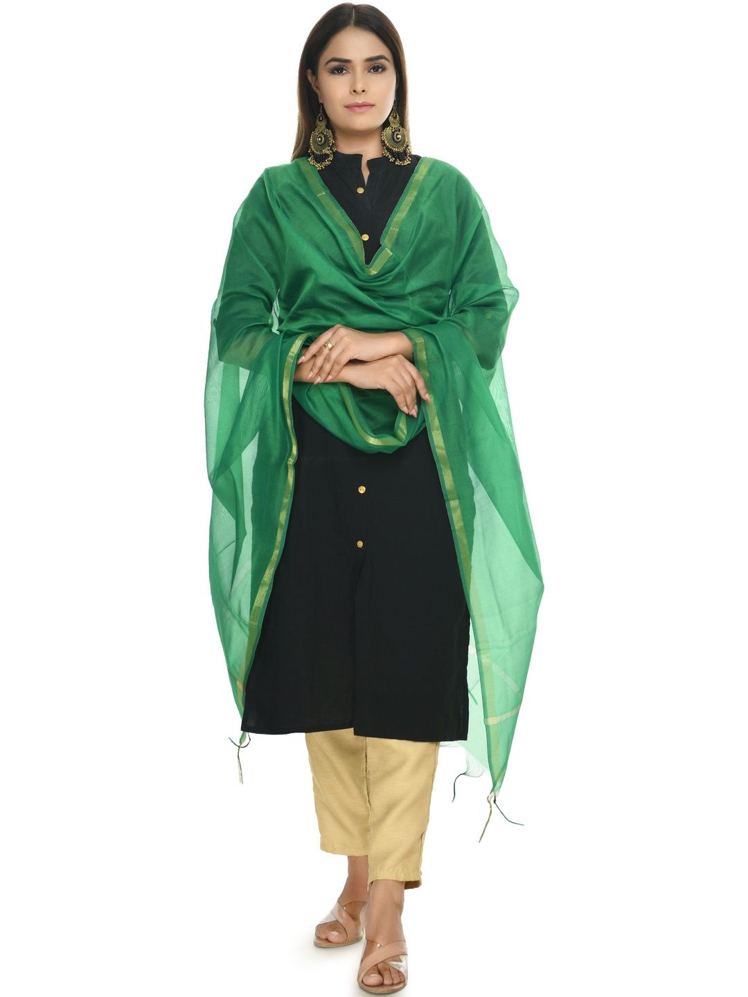 MOEZA Woven Design Art Silk Dupatta with Zari-picture-37