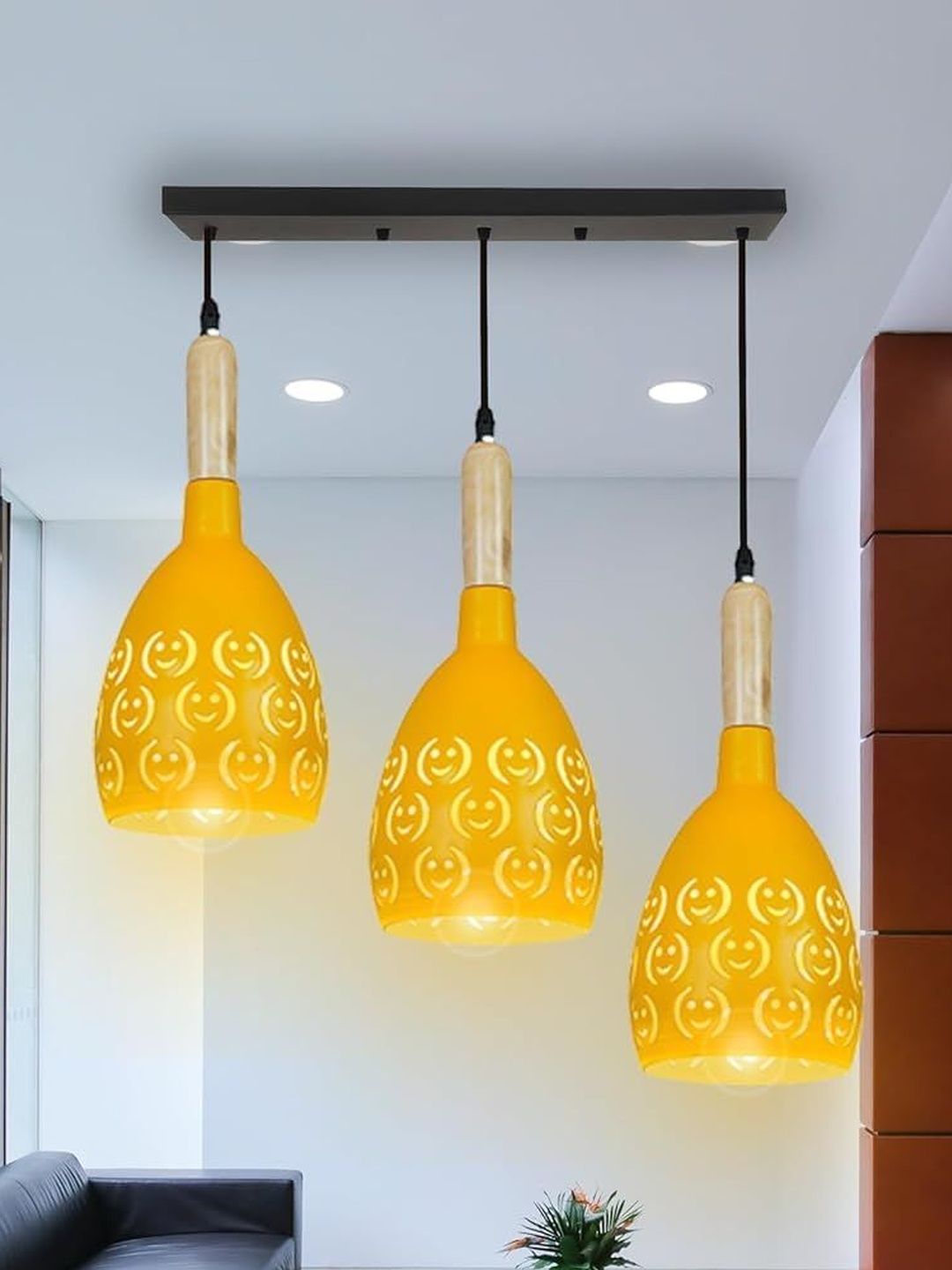 SWIATLO Yellow & Yellow Textured Aluminium Contemporary Ceiling Lamp-image-33