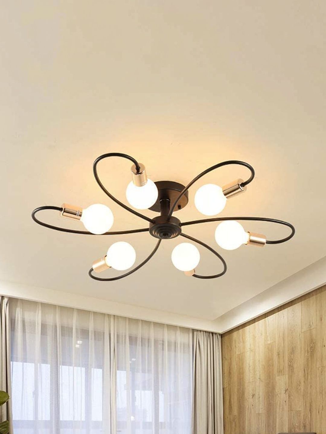 SWIATLO Gold-Toned & Black Contemporary Ceiling Lamp-image-13