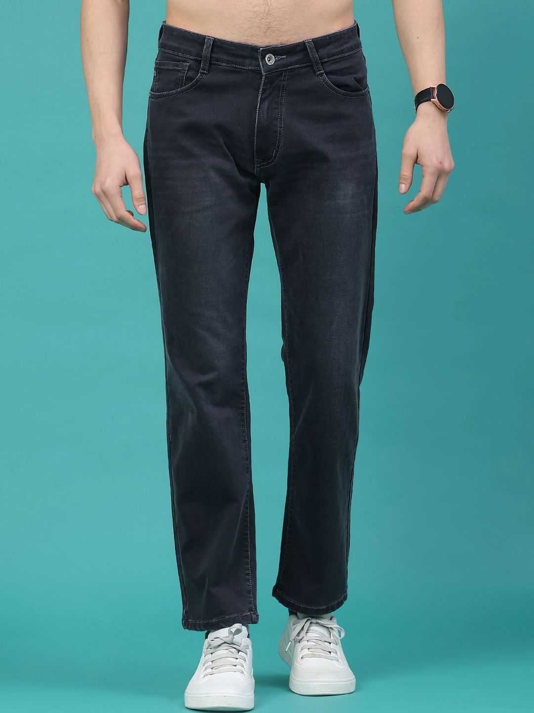 V-Mart Men Regular Fit Mid-Rise Light Fade Stretchable Jeans-picture-56