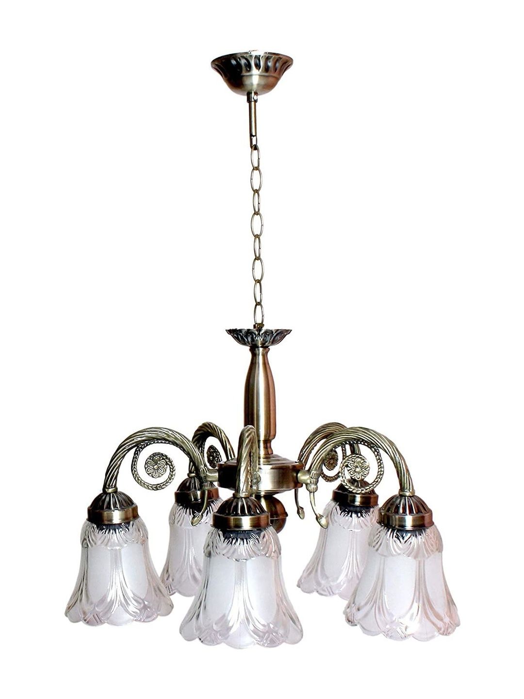SWIATLO Black & Gold-Toned Textured Traditional Ceiling Lamp-picture-50