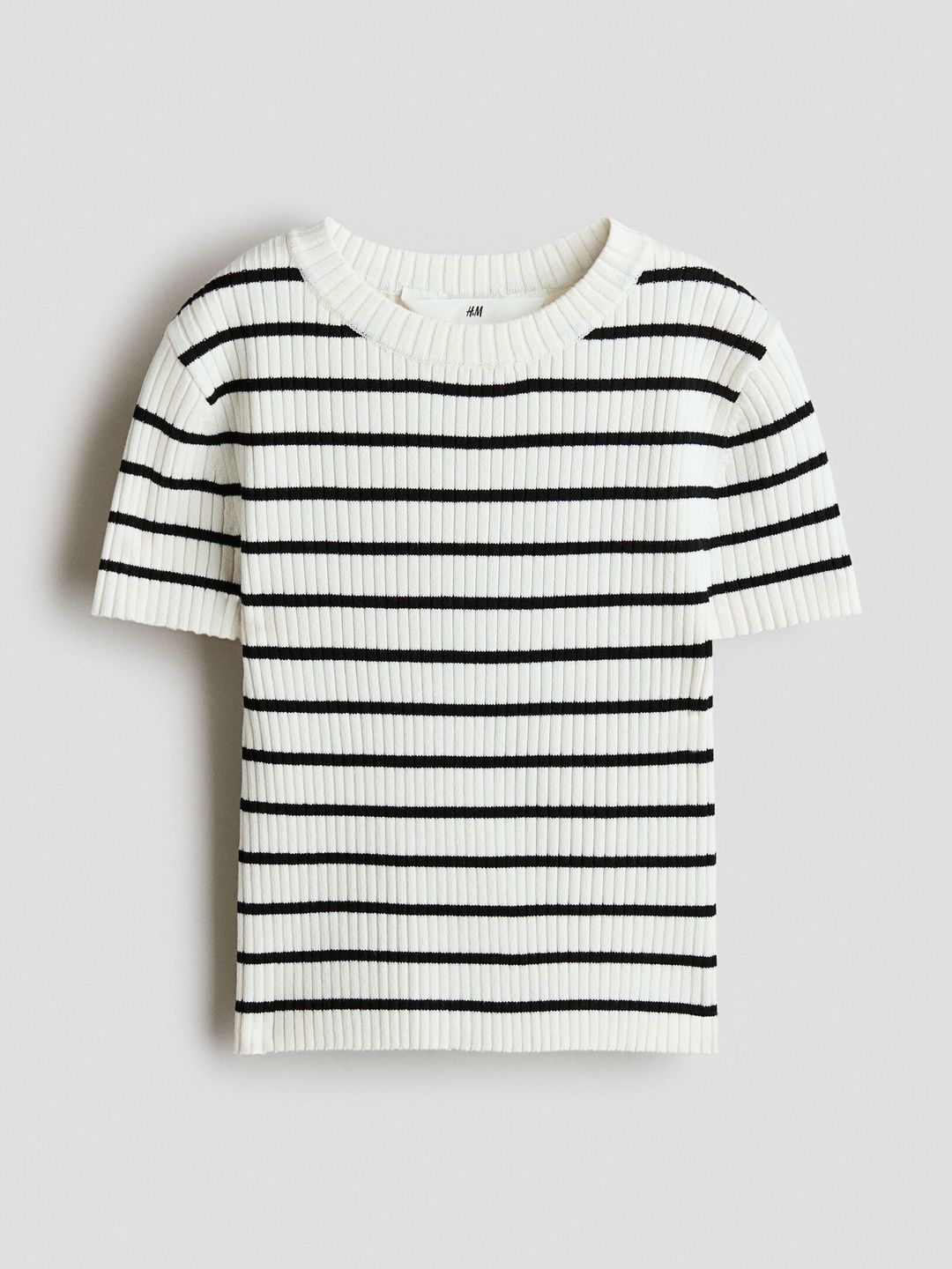 H&M Short Rib-Knit Top