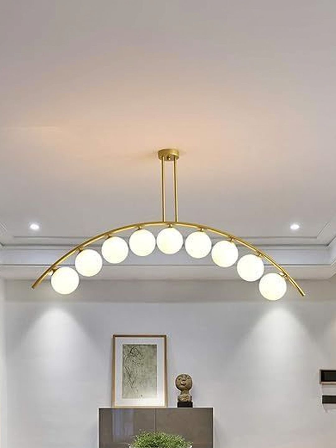 SWIATLO Gold-Toned & Gold-Toned Contemporary Ceiling Lamp-image-40