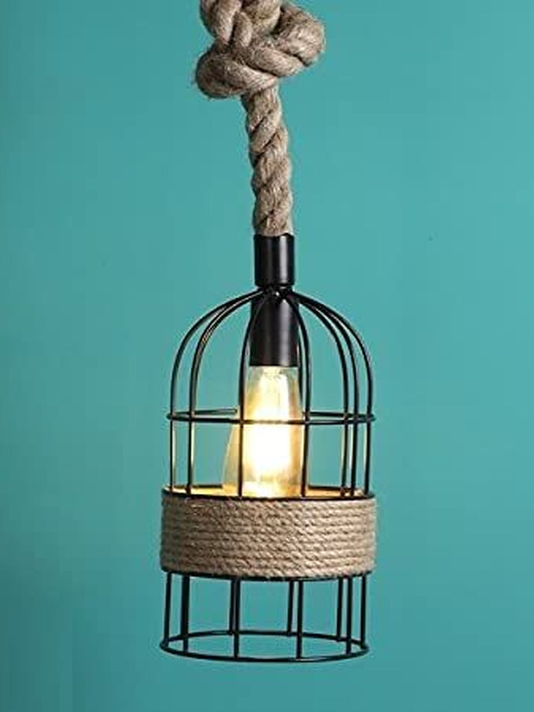 SWIATLO Black & Black Textured Ceiling Lamp-picture-37