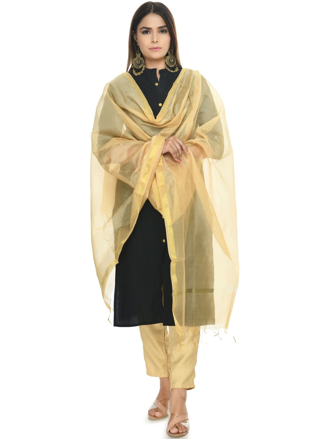 MOEZA Woven Design Art Silk Dupatta with Zari-picture-46