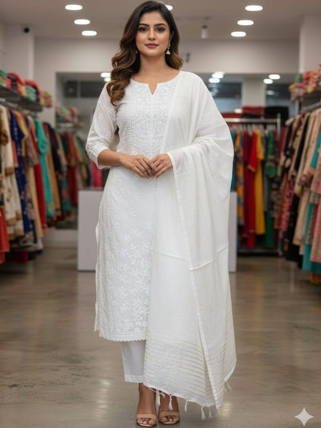 Silakaari Embroidered Pure Cotton Unstitched Dress Material-picture-47