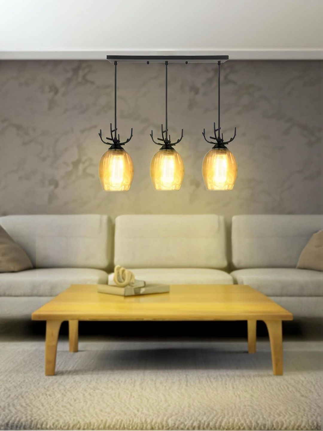 SWIATLO Black & Black Glass Ceiling Lamp-picture-46