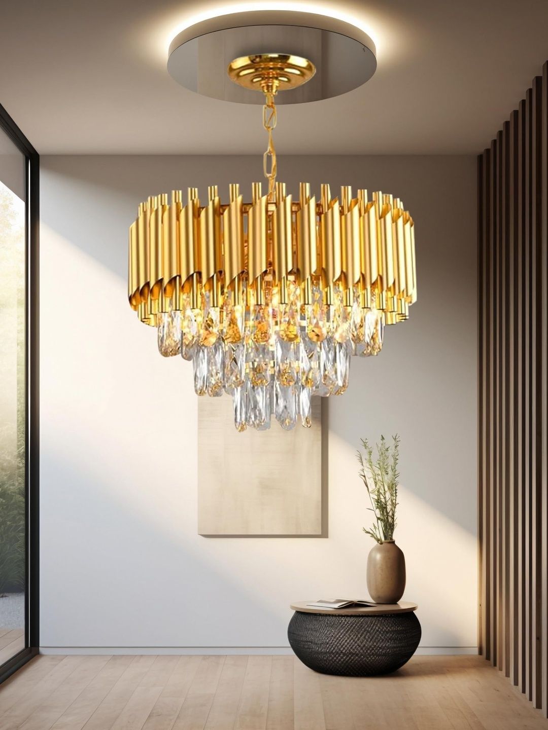 SWIATLO Gold-Toned & Gold-Toned Quirky Ceiling Lamp-picture-40