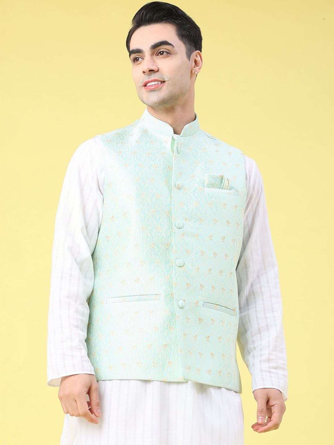 V-Mart Embroidered Woven Nehru Jacket-picture-26