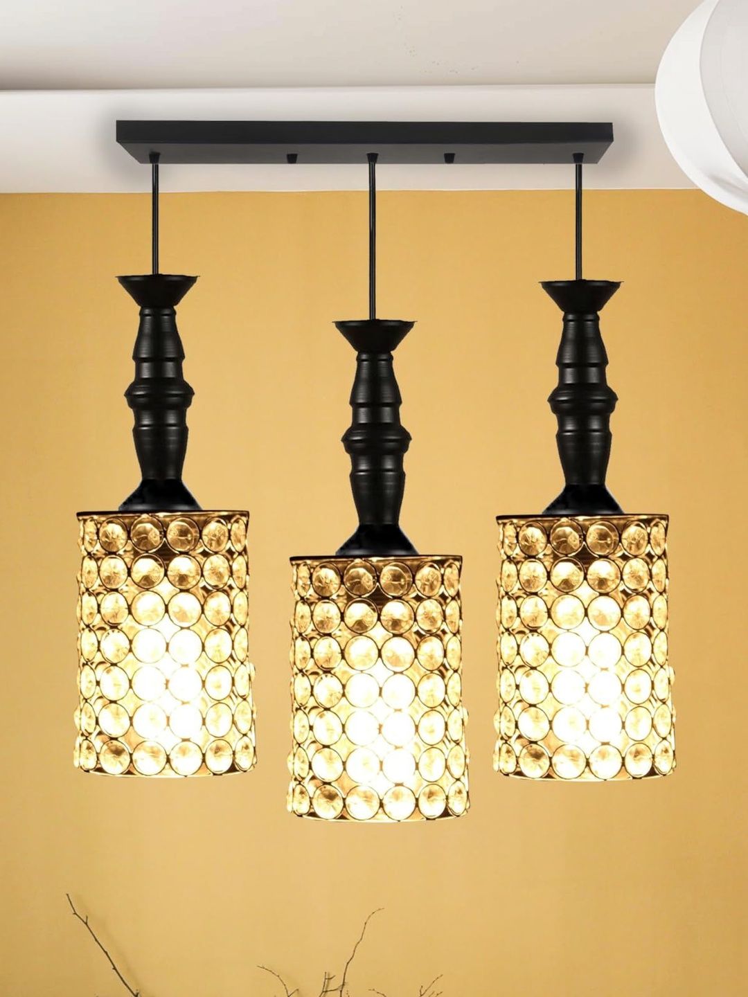 SWIATLO Black & Black Textured Contemporary Ceiling Lamp-picture-28