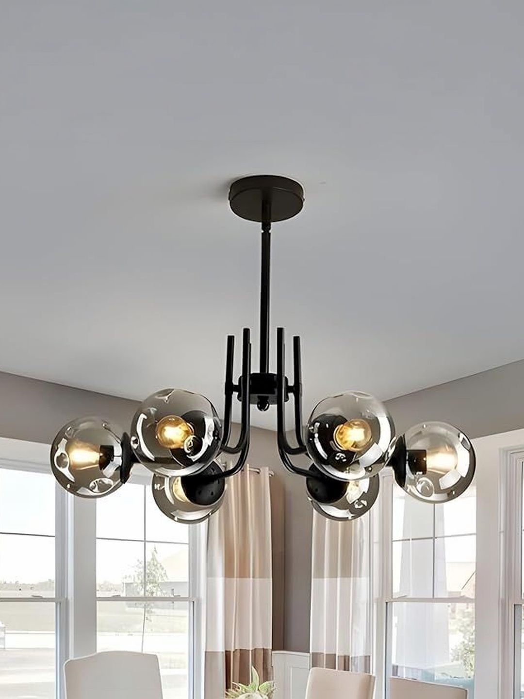 SWIATLO Black & Black Contemporary Ceiling Lamp-picture-22