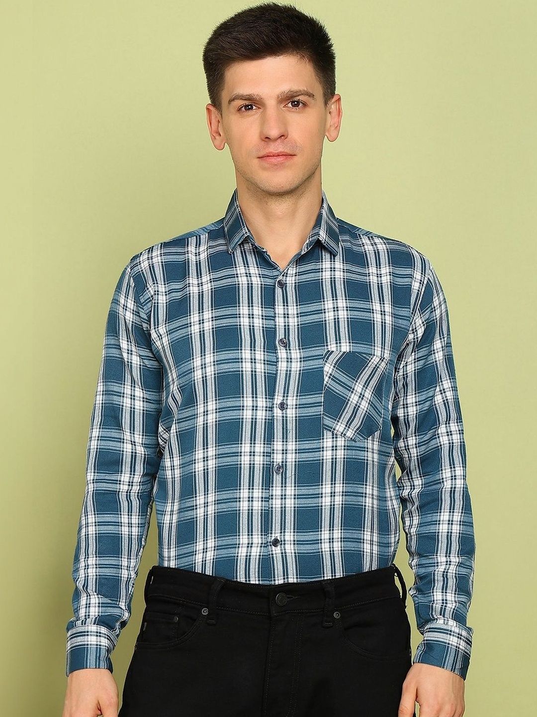 SZN Men Slim Fit Checked Casual Shirt-picture-40