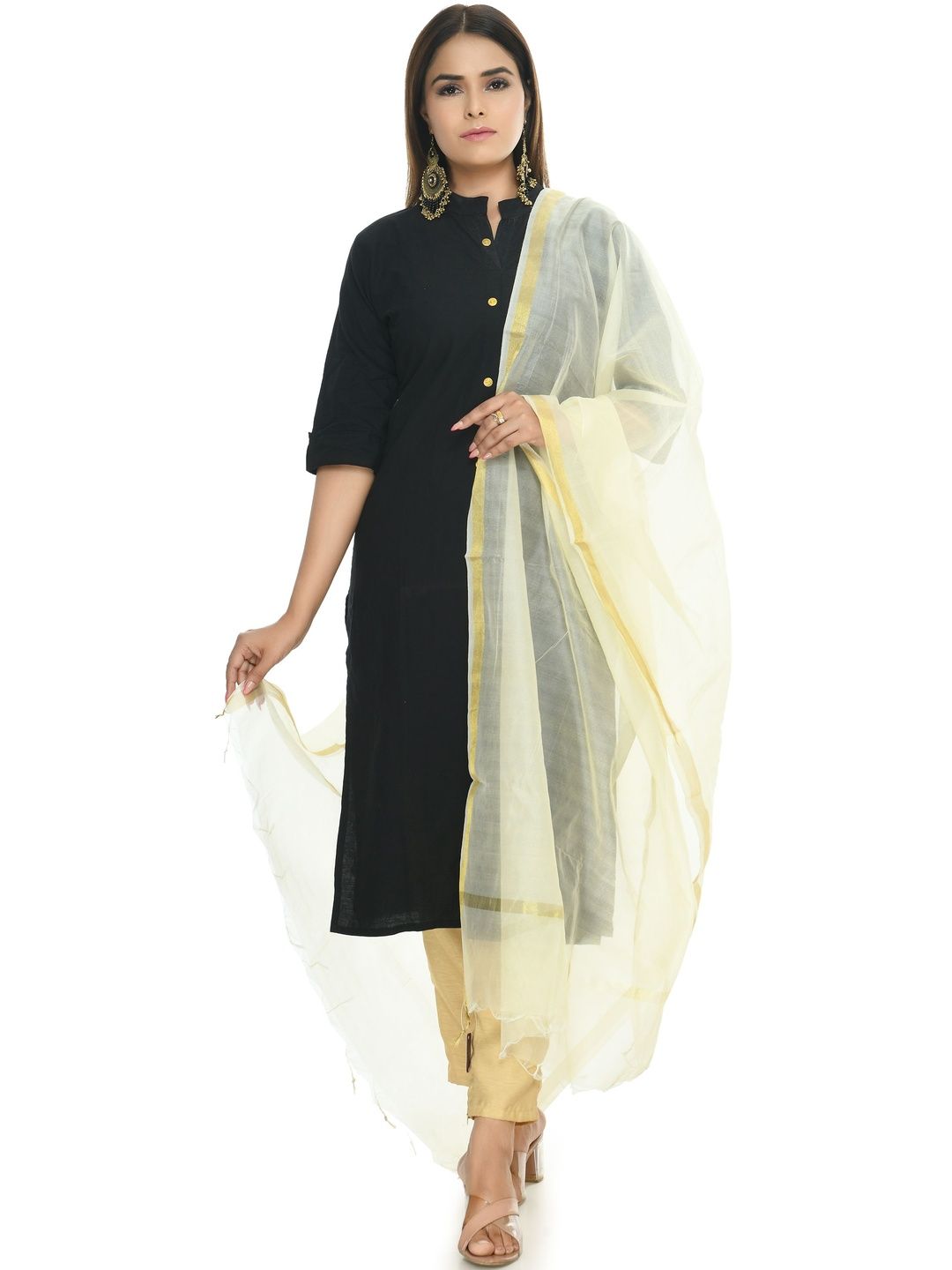 MOEZA Woven Design Art Silk Dupatta with Zari-picture-36