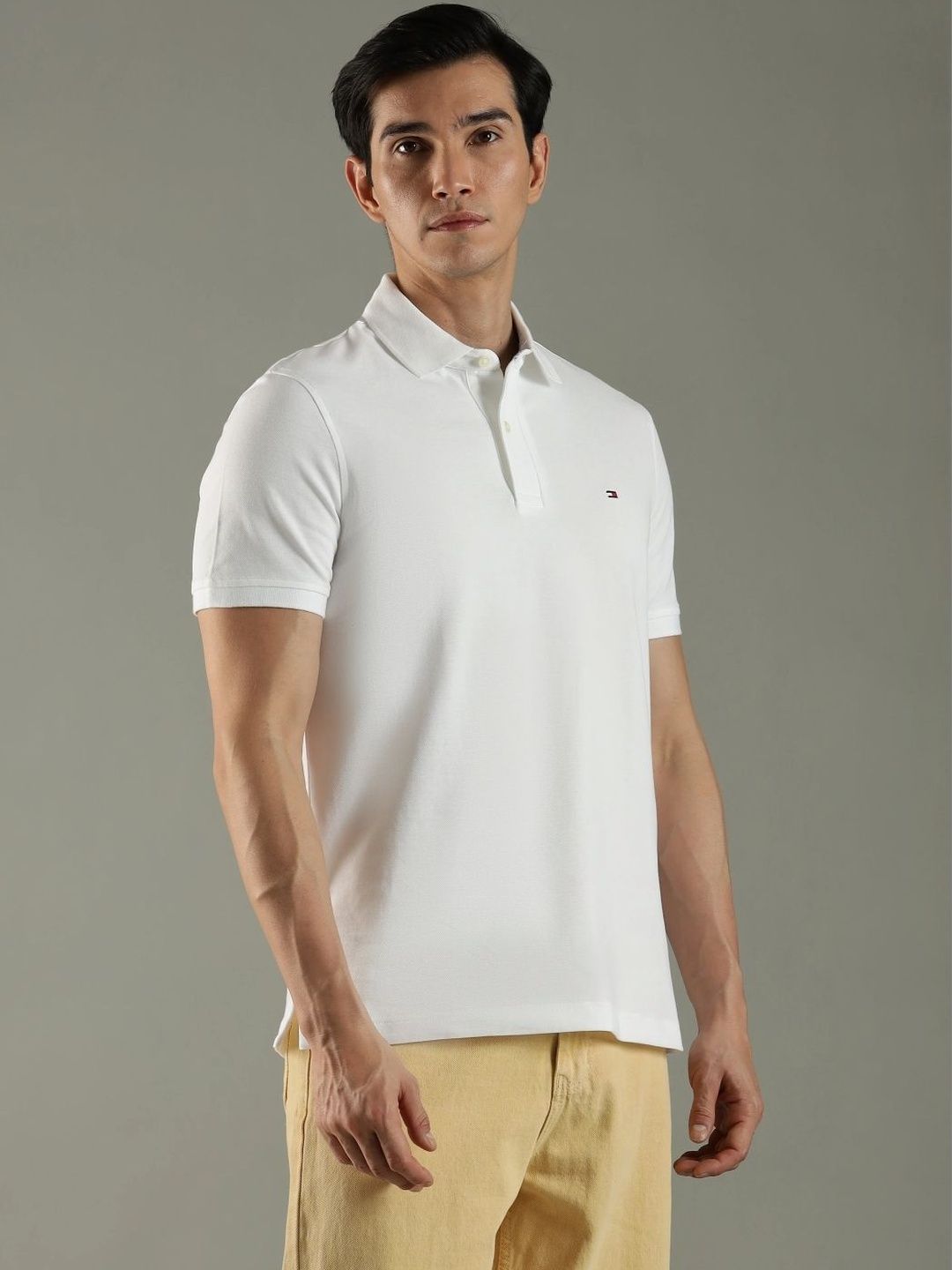 Tommy Hilfiger Men Brand Logo Polo Collar T-shirt-image-38