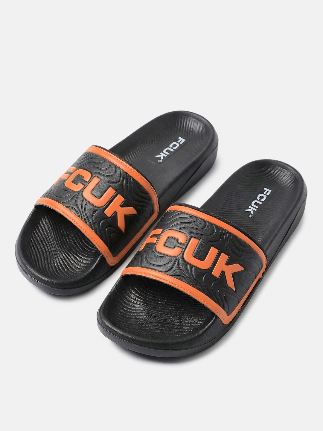FCUK Men Self Design Sliders-picture-30