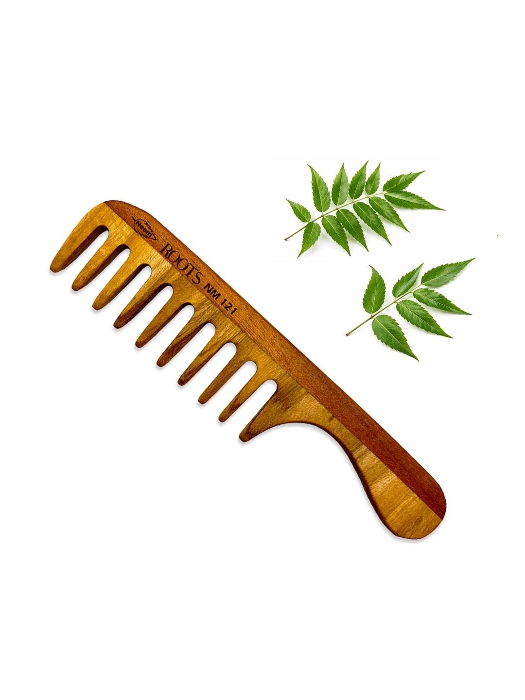 Roots Neem Wooden Comb For Dandruff Control - NM121-picture-19